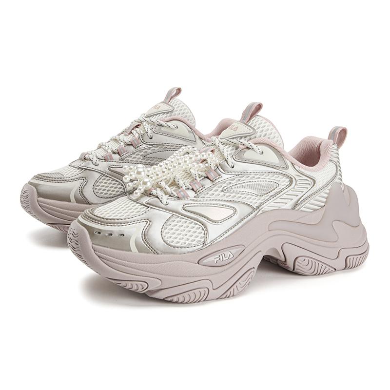 Sneakers FILA SOFIA Fishbone Shoes Abrasion Resistant Breathable Lightweight Height Increasing Low Top Chunky