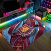 West Ham United Fußball Design Kristall Samt Teppich Gemütlich Nicht?Rutschfester Teppich mit Aufdruck für Schlafzimmer Wohnzimmer Eingang