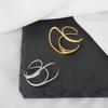 Double Layer Oval Minimalist Light Luxury Punk Ring Fashionable Personalized Finger Ring
