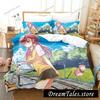 Anime Kawaii Waiting in The Summer Bedding Set Boys Girls Twin Queen Size Duvet Cover Pillowcase Bed Kids Adult Home Textile