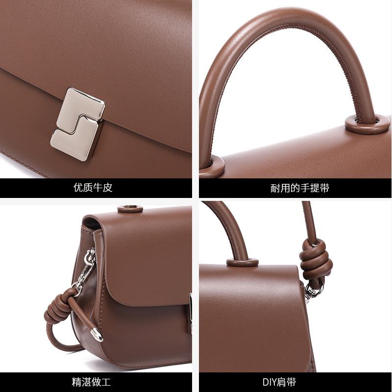 Leather niche commuter small square bag new women's bag versatile temperament shoulder messenger bag