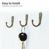 1/2SETS Key Hanger With Screws Wall Mounted Retro Kitchen Bathroom Accessories Anti-collision Home Storage Hook Organizer
