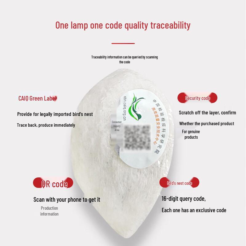 Beijing Tong Ren Tang Gold Label Dichte Tasse Getrocknete Schwalbennest 50g