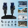 LAN Cable Outdoor CAT6 Ethernet Cable 3M High Speed Gigabit Run Cable UTP 1.0Gbps/250MHz Double Covered Internet Cable 26AWG OFC Flame Retardant/Weath