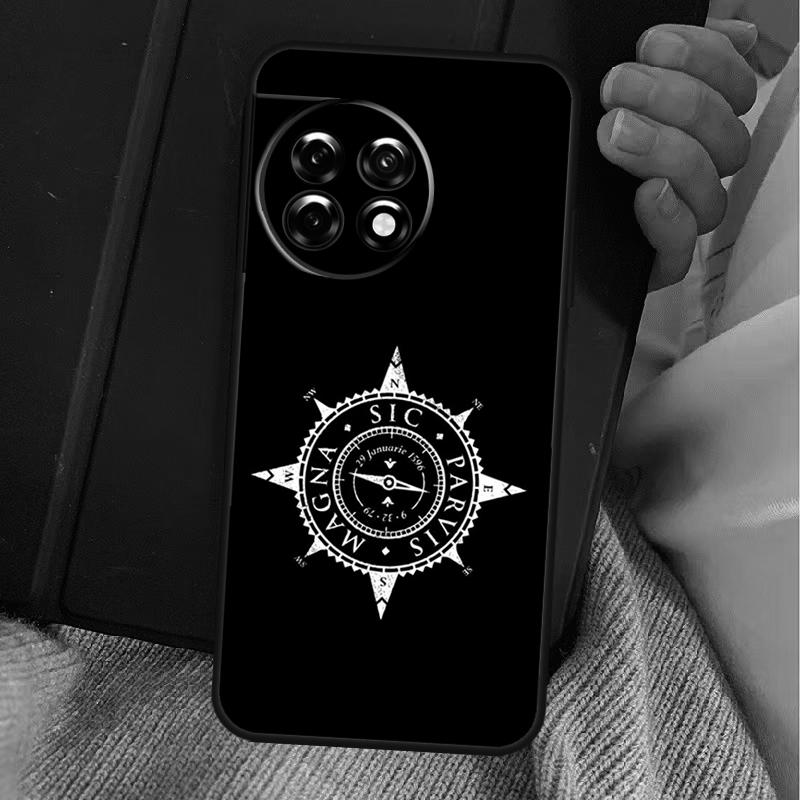 Compass Case For OnePlus 15 13 12 11 13R 13T 10T 10R 12R OnePlus Nord 5 CE 2 3 4 Lite N20 N30 Cover