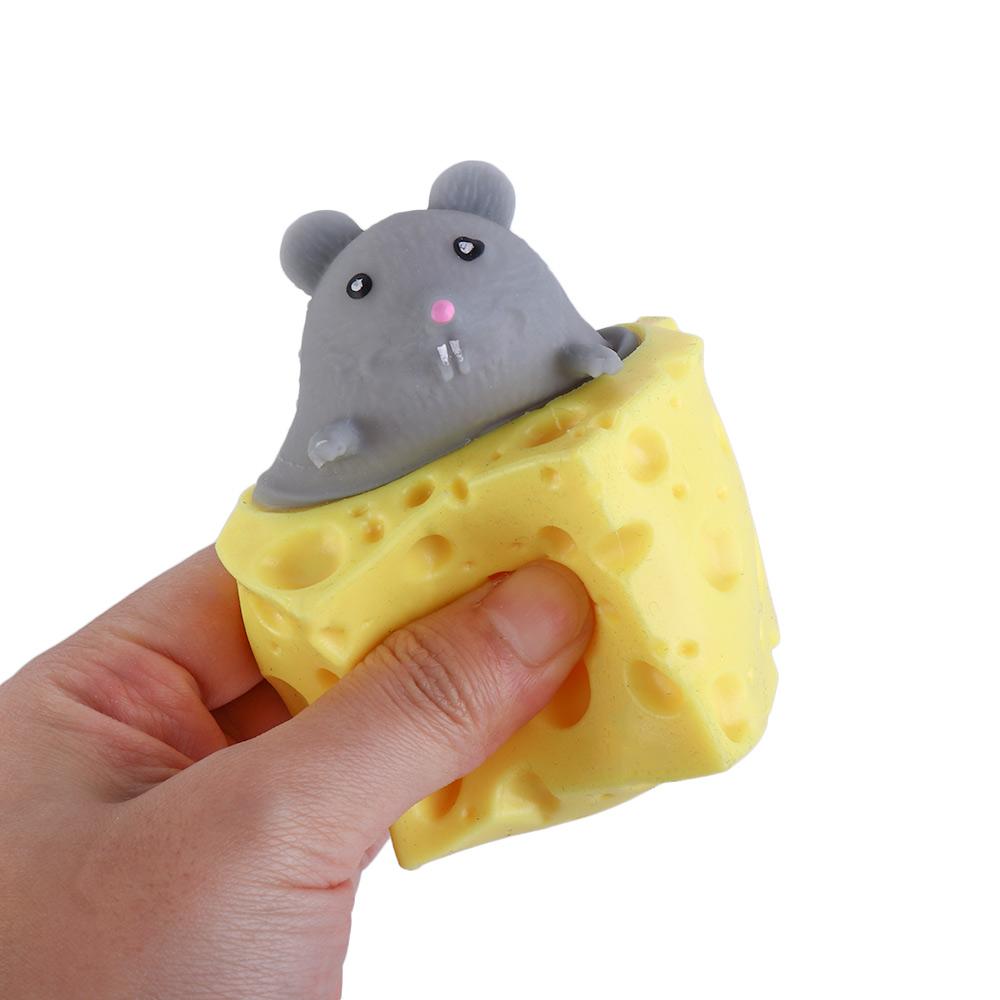 Tea Cup Squirrel Pop Up Mouse and Cheese Cabbage Rabbit  Pinch Toy   Children Adult Toys