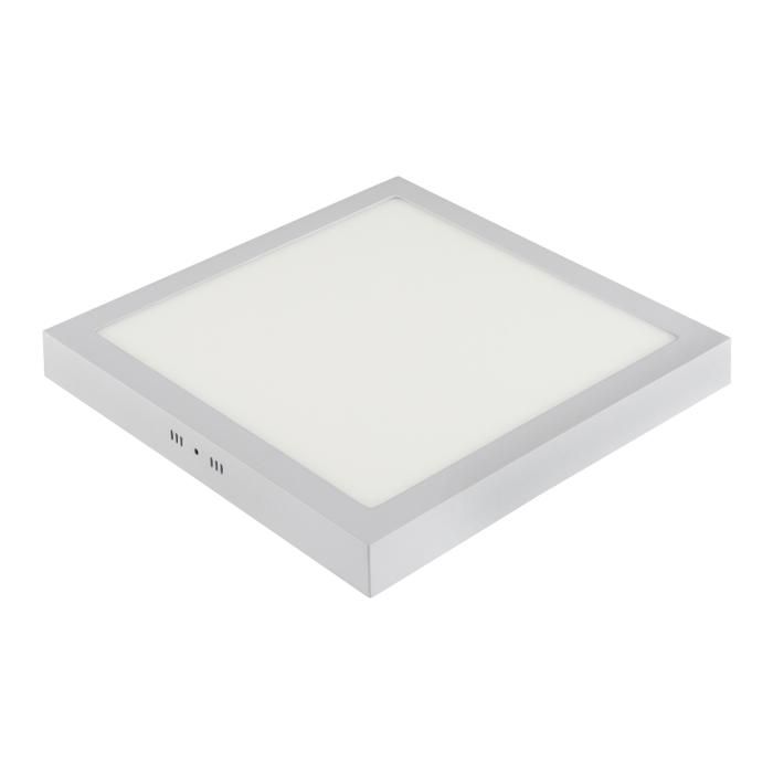 Plafonnier LED saillie carré blanc 28W (Eq. 224W) 3000K Dim. 283x28mm