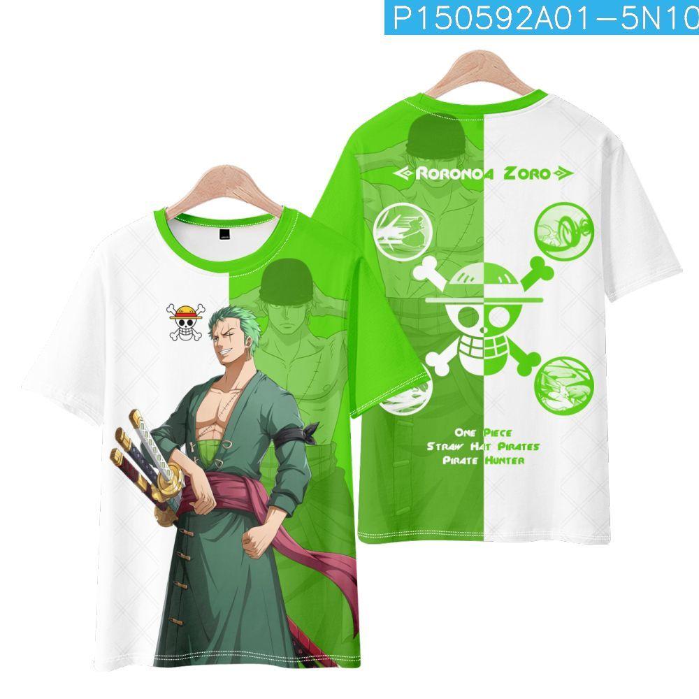 One Piece Surrounding Clothes Luffy Solona Beauty Tričko s krátkým rukávem Student Youth Anime 3D potištěné oblečení proti bolesti