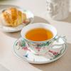 European Ceramic Flower Vine Coffee Cup Saucer Exquisite Flower and Bird Mug Afternoon Tea Flower Teacup Home Breakfast Milk Mug