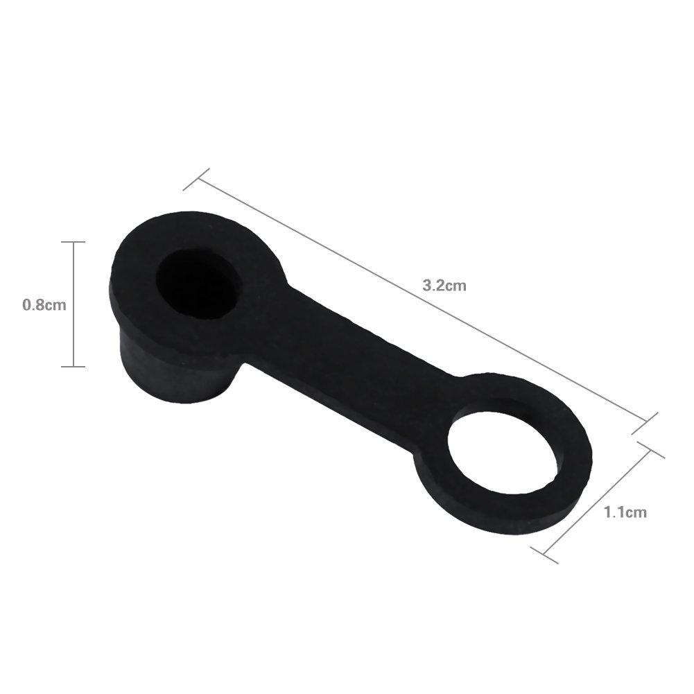 Brake Caliper Bleeder Cap,4pcs 8mm Black Rubber Brake Bleed Nipple Grease Cap Dust Cover Fit Replacement for Motorcycle Motorbike