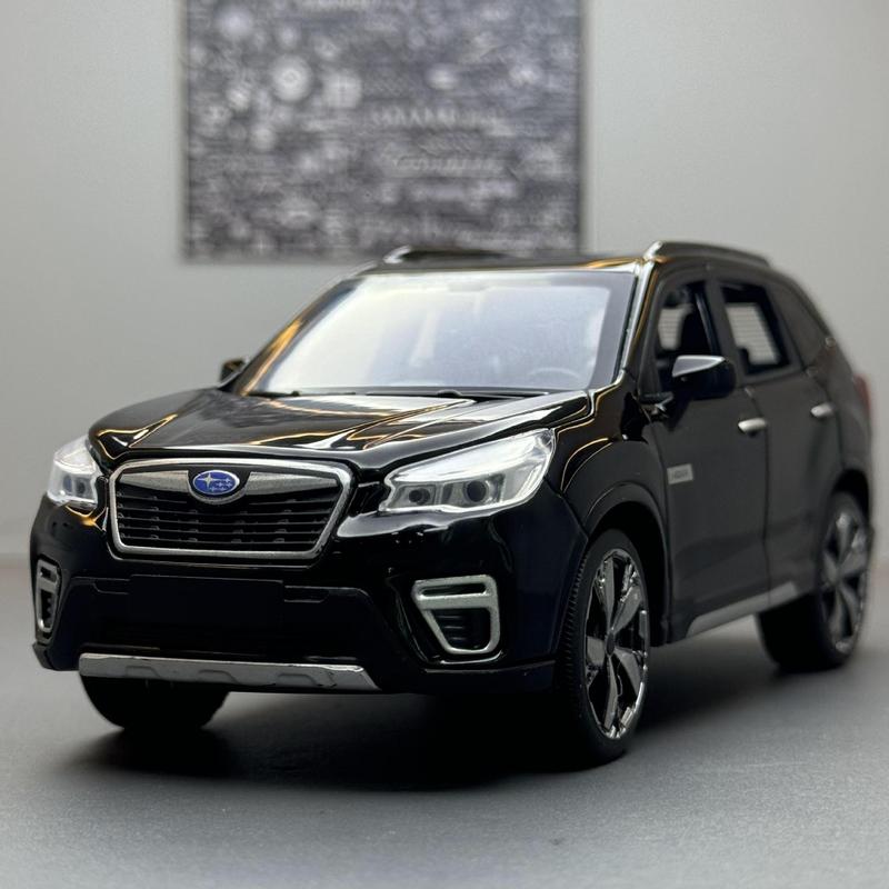 1/30 Subaru Forester SUV Alloy Muscle Car Model Sound and Light Pull Back Children's Toy Collectibles Birthday Gift