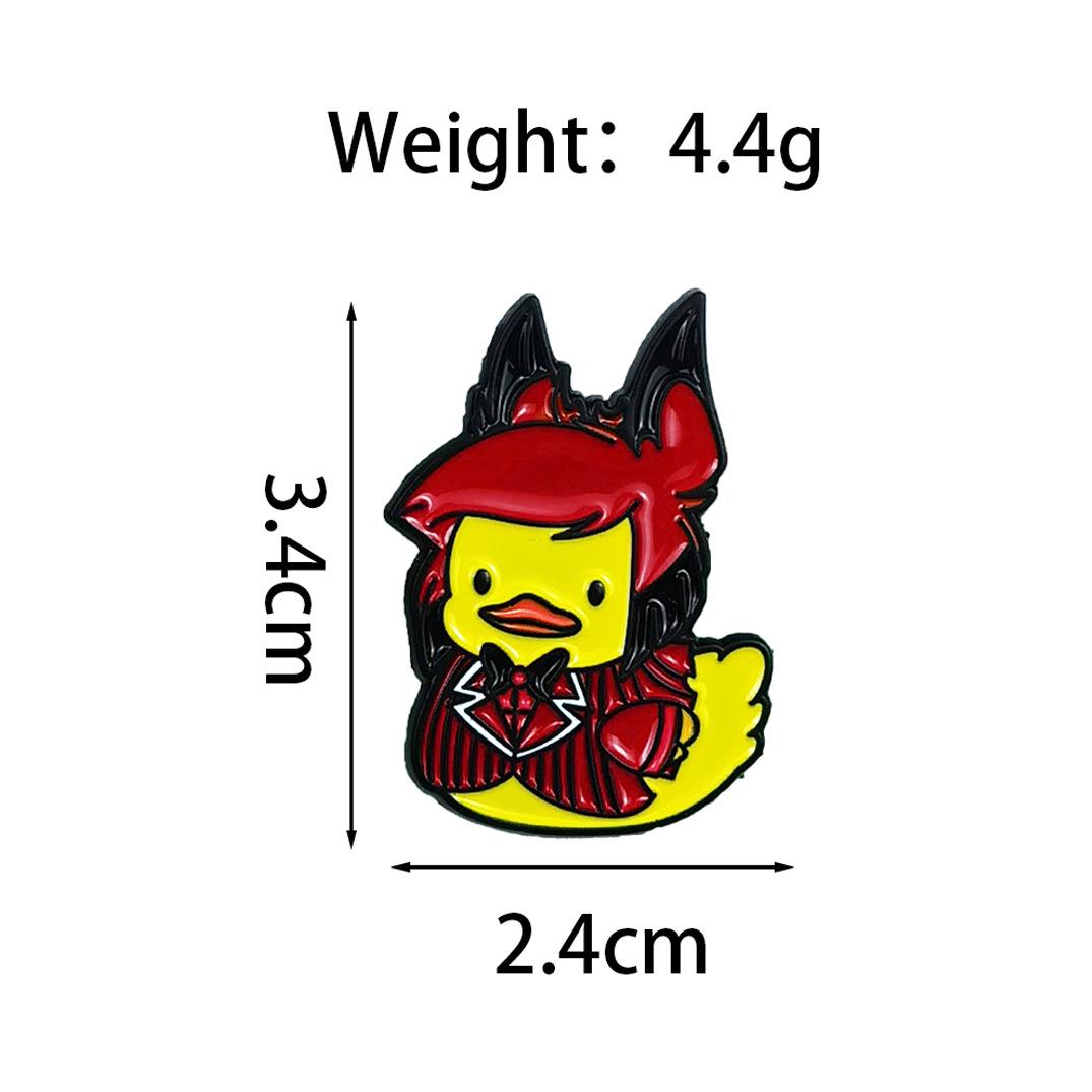 Creative Cosplay Yellow Duck Brooch: Cute Cartoon Animal Metal Badge for Backpack or Clothing Ornament