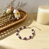 Women's Amethyst & Freshwater Pearl Adjustable Bracelet – Light Luxury Crystal Design