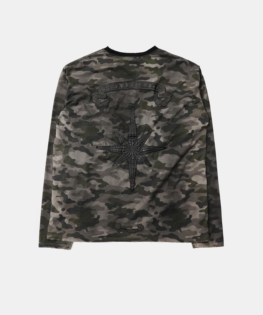 BADBLOOD Cosmo Bad Patch Ringer Long Sleeve - Green Camo