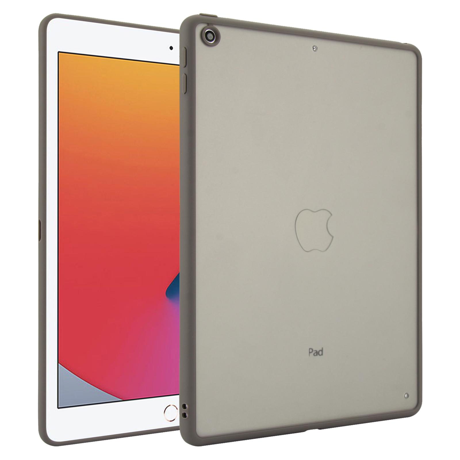 

Tablet Case For iPad 10.2 (2021)/(2020)/(2019) Skin Touch Matte Acrylic TPU Shockproof Cover Grey
