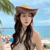 Wide Brim Women's Sun Hat Floral Printed Mountain Climbing Hat Fashion Wide Brim Bucket Hat  Girl