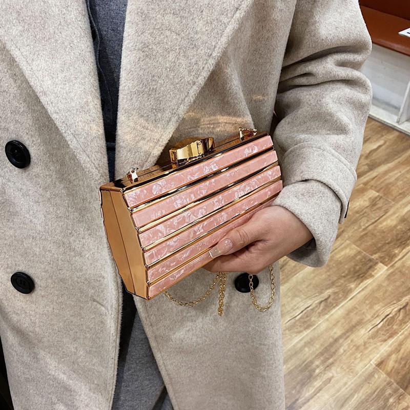 Luxury Designer Acrylic Square Bags Chain Shoulder Crossbody Bag For Women Clutch Small Mini Bag Party Evening Bags