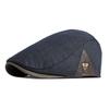 1Piece Men Side Triangle Pattern Beret Duckbill Cap Outdoor Adjustable Leisure Hat Spring Autumn Hunting Travel Tourism