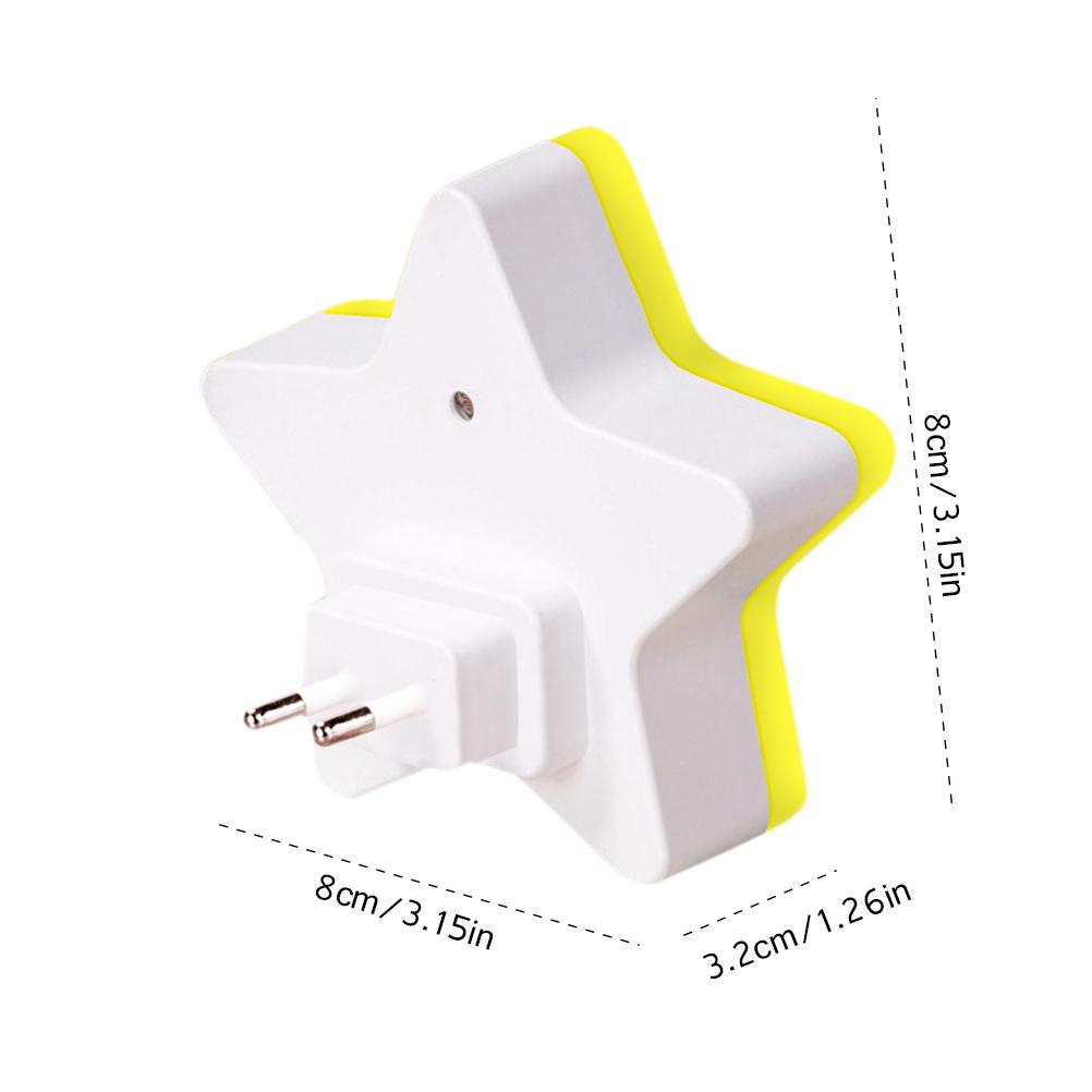 1 piece of star shaped light controlled night light (yellow) European standard