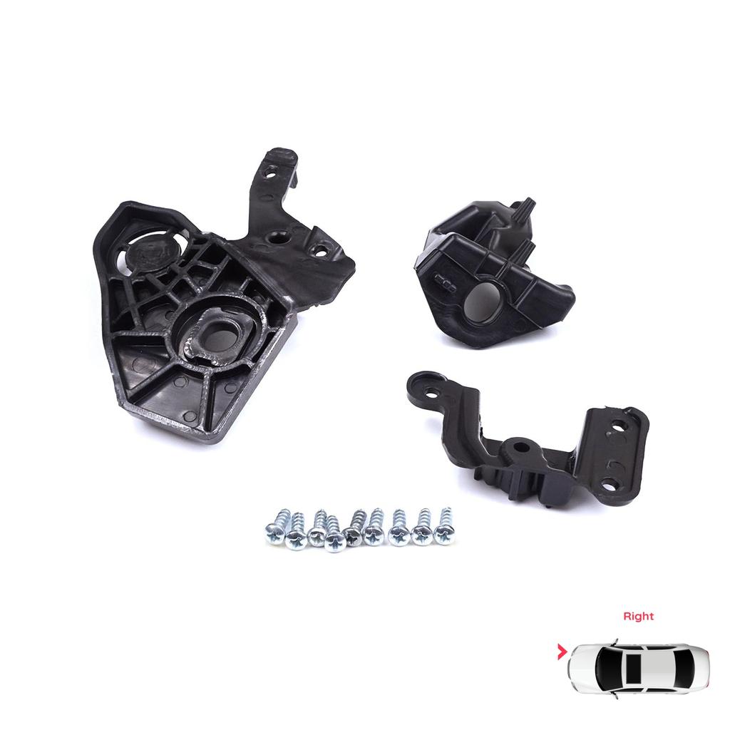 EHL581-2 Headlight Holder Mount Repair Bracket Tab Set Right Side for Peugeot 208 E-208 MK2 P21 2008 E-2008 MK2 P24 2019-On