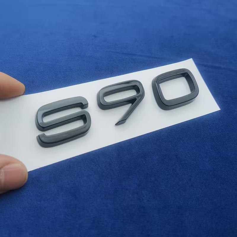 1pc 3D Chrome ABS S40/S60/S80/S90 Car Rear Trunk Emblem Badge Sticker