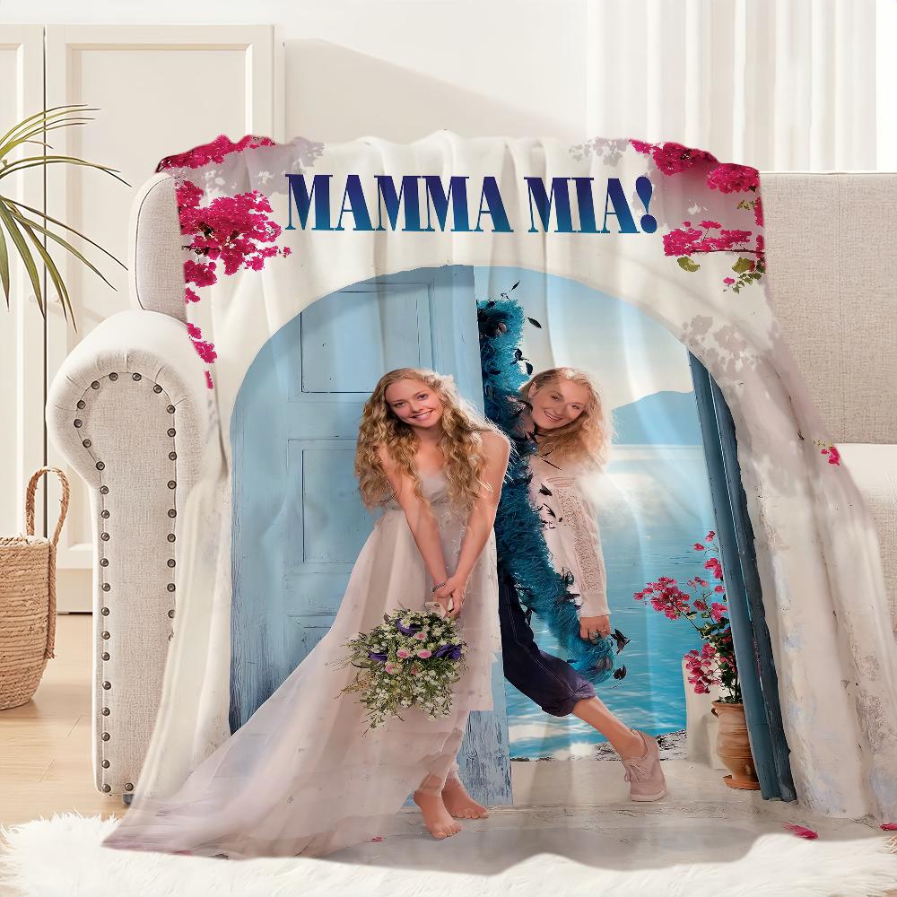 Classic Film M-Mamma Mia Blanket Plush Nap Sofa rug for Living Room Warm Office Bedroom Birthday Home Travel Kid Gifts