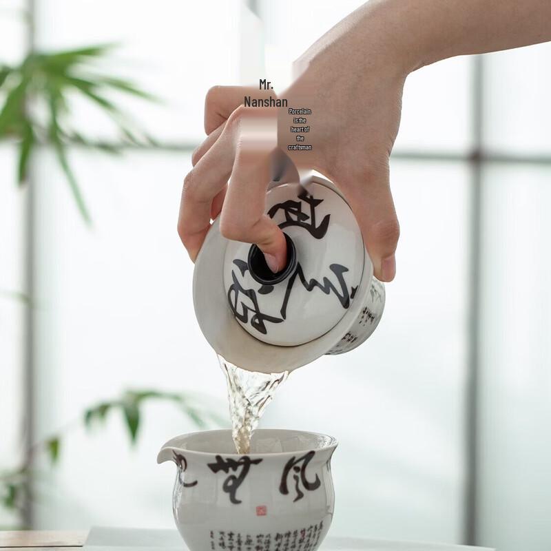 Nanshan Mr. Chinese Ceramic Gaiwan Tea Set
