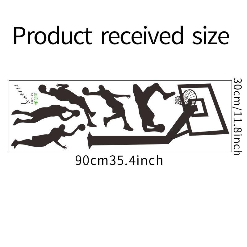Slam Dunk Sequence Basketball Wall Sticker Self-Adhesive Removable for Boys Room Gym Style Home Decor