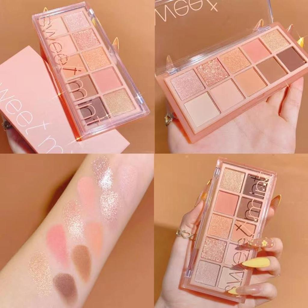 eyeshadow and subtle unique powder amazing eye perfect for commuting and everyday create confident Coral 10-color palette, pearlescent, matte,