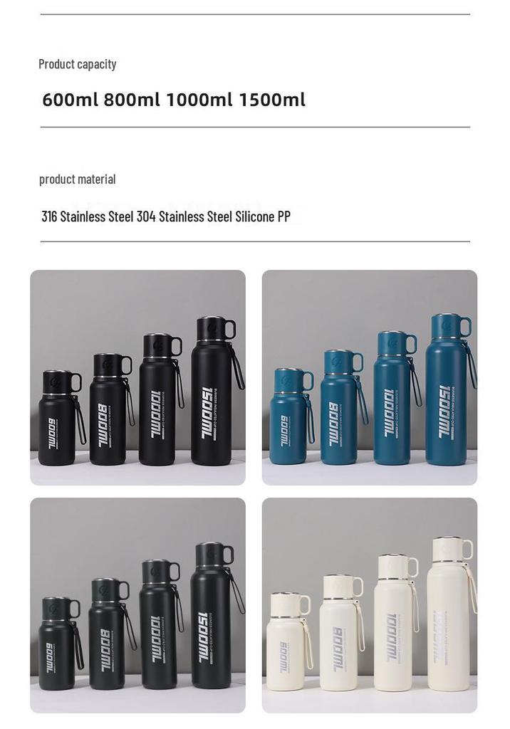 Large Capacity 316 Stainless Steel Thermos with Tea Infuser – Portable, Leak-Proof Bottle for Hot/Cold Retention