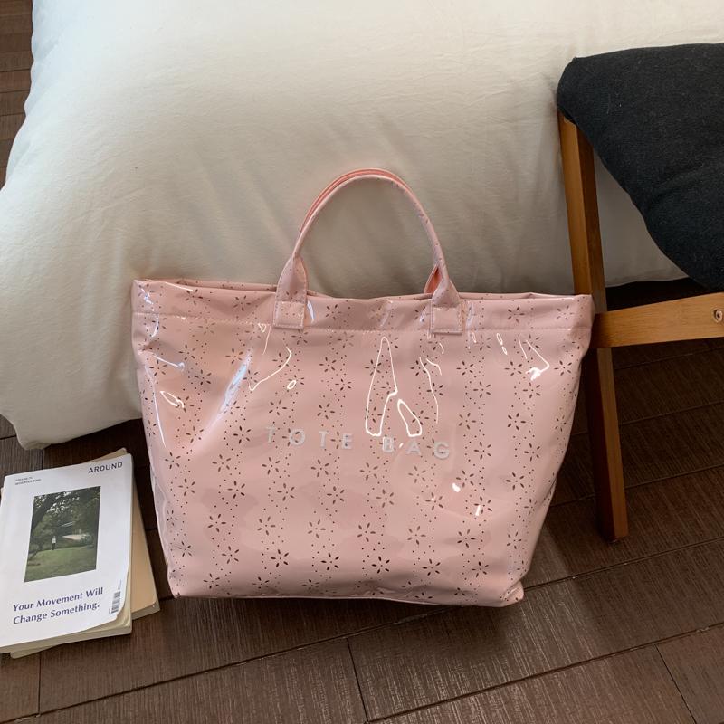 Large Capacity Transparent PVC Waterproof Tote Bag Women Commuter Handbag