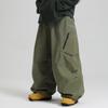 New Unisex Windproof Waterproof Ski Pants - Warm, Solid Color, Loose Fit for Outdoor Snowboarding