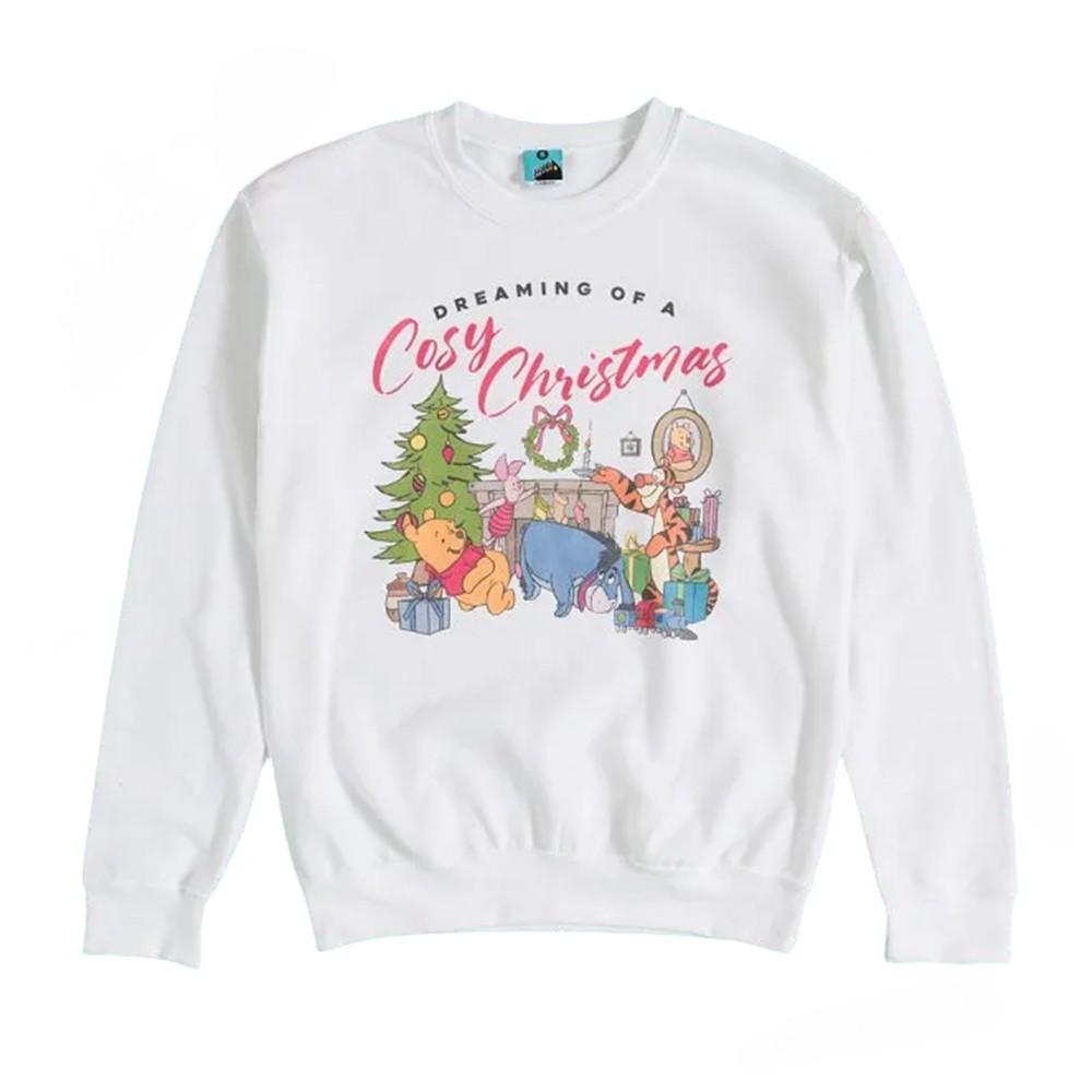 Winnie the Pooh Unisex Adult Cosy Christmas Sweatshirt