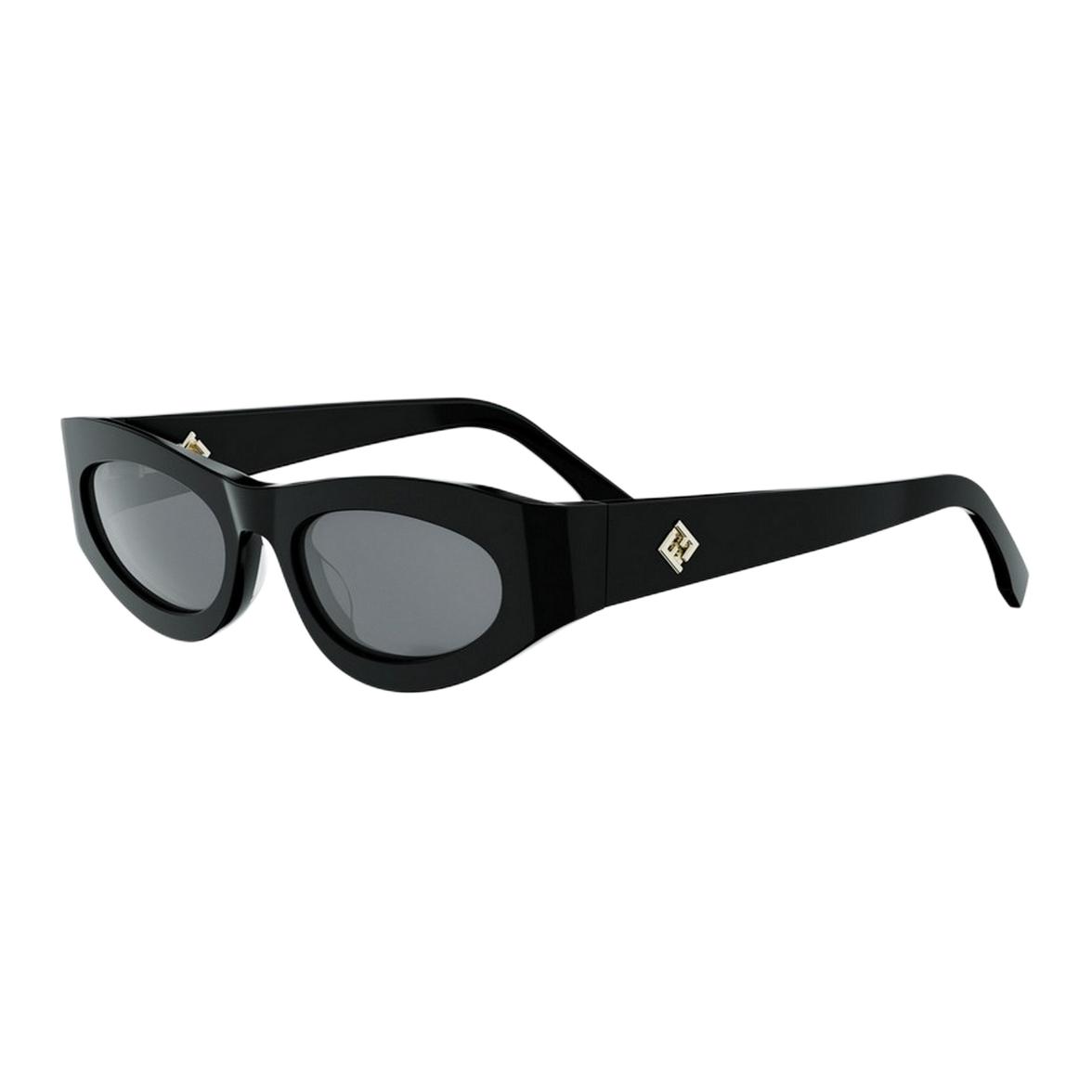 

Fendi Logo Oval Sunglasses Women sunglasses Black FE40177U01A 51,Black