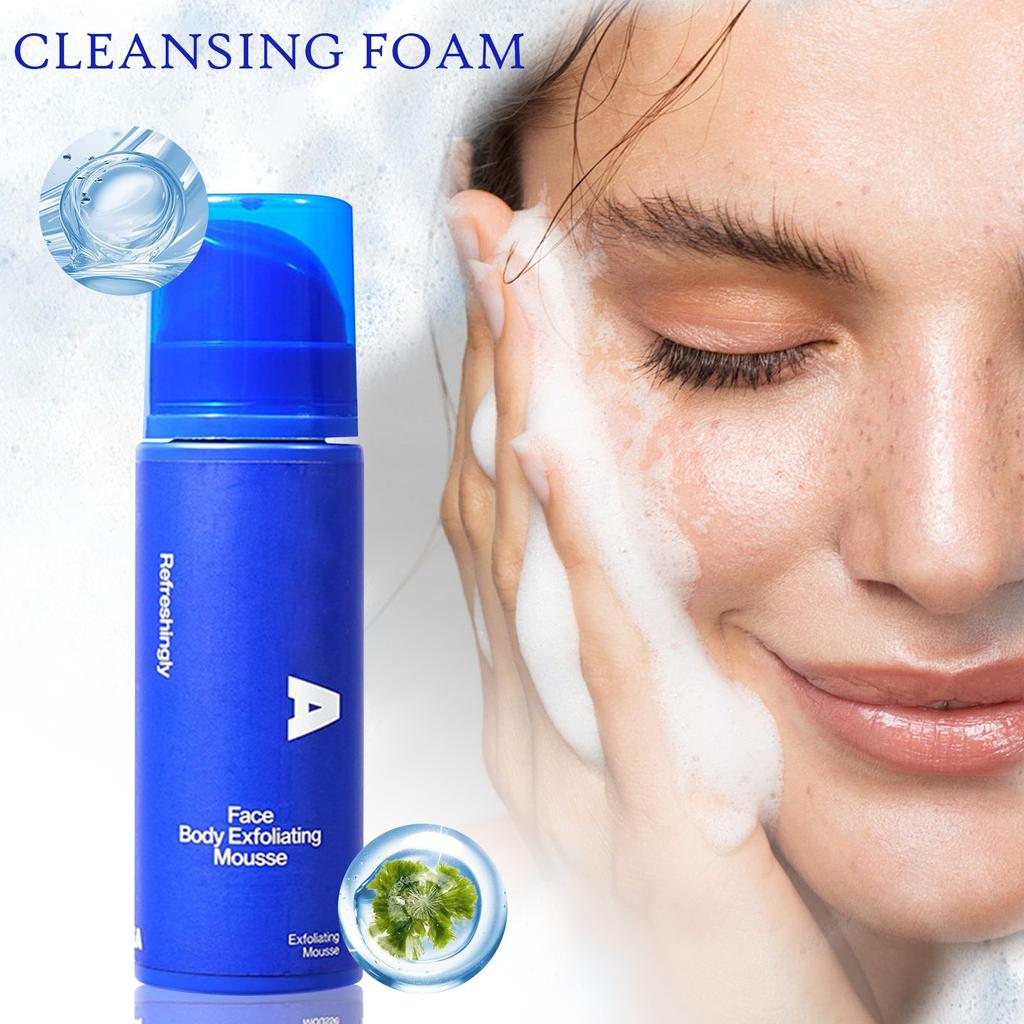 Facial Cleansers, Exfoliating Cleansers, Foaming Cleansers Exfoliate Dead Skin Cells For Soft, Smooth, Hydrated Skin,110ML