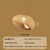 New Chinese Style Bamboo Woven Pendant Lamp