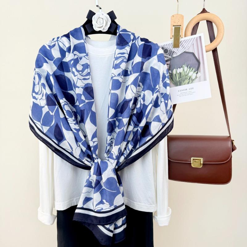 Niche creative cotton and linen long towel retro women's trend temperament outer shawl warm scarf