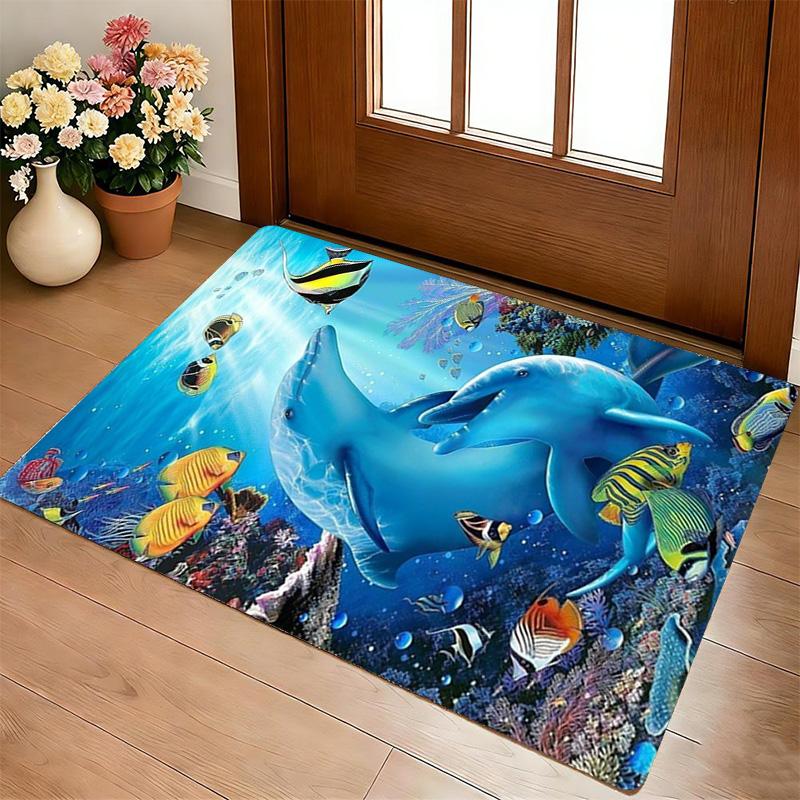 Ocean Life Living Room Nonslip Area Rug Soft Carpet For Bedroom Game Playroom Sofa Office Home Decor Doormat Christmas Gift C9301940