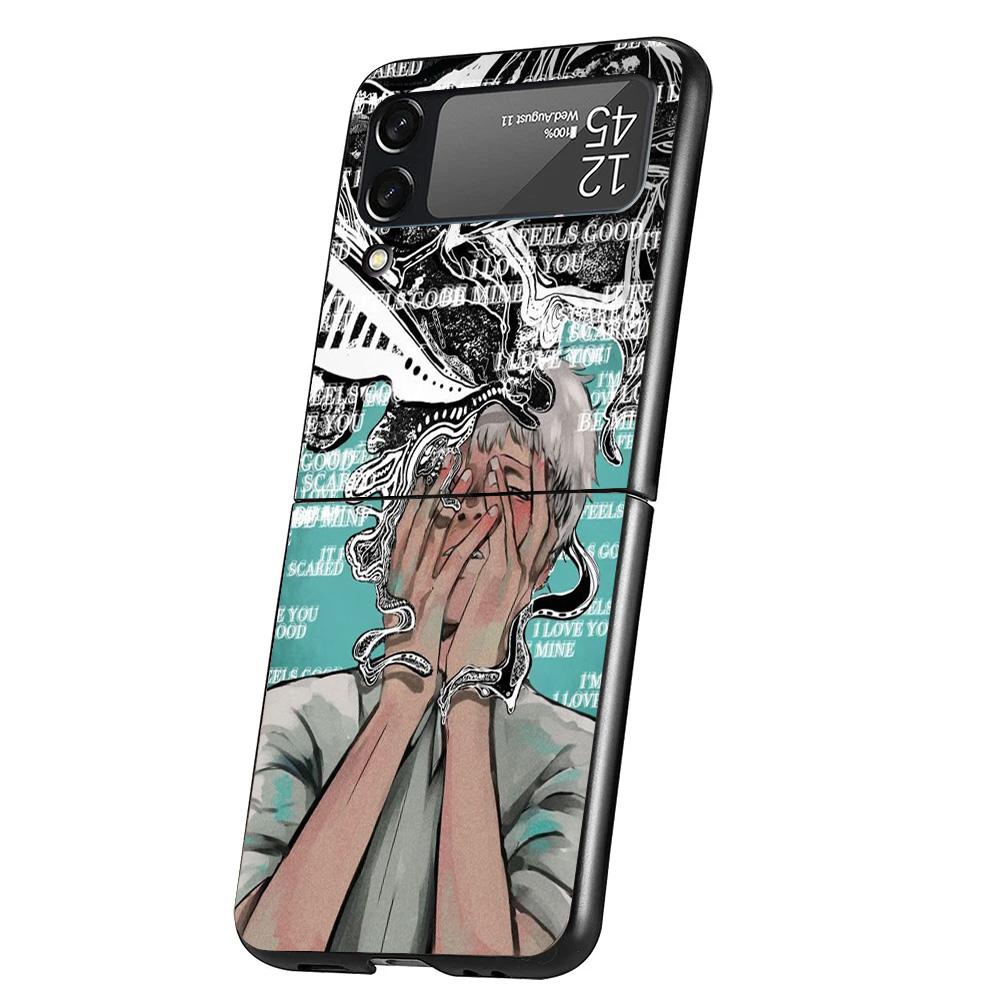 

H-Hikaru Ga Shinda Natsu Чехол для телефона Samsung Galaxy Z Flip 7 6 5 4 3 5G Flip7 Flip6 Flip5 Flip4 Flip3 Черный Fundas Shel Samsung Z Flip 3