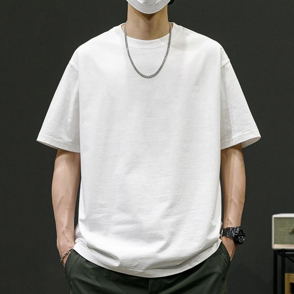 Cotton Printed Short Sleeved T-shirt for Boys Fashion Label, Summer Trend Loose Half Sleeved T-shirt, Round Neck