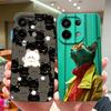 For Xiaomi Poco M6 Pro 4G 5G Casing Fashion Black Coconut Tree Liquid Silicone Soft TPU Cover For XiaomiPocoM6 M6Pro 4G 5G Funda