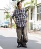 WEGO Ombre Check Short Street Perfect as a Gift or Summer Size Pattern 5 Men's Shirt, Sleeve, Big, Style, Outfit, M,