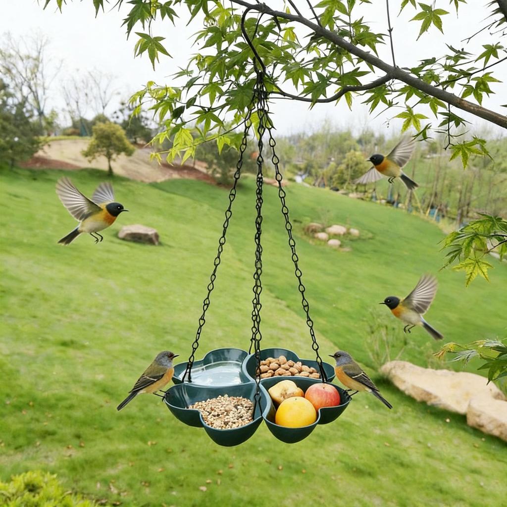 Outdoor Hanging Bird Feeder for Birds - Large Capacity Tube Feeder with Seed Ports, , Easy To and Clean