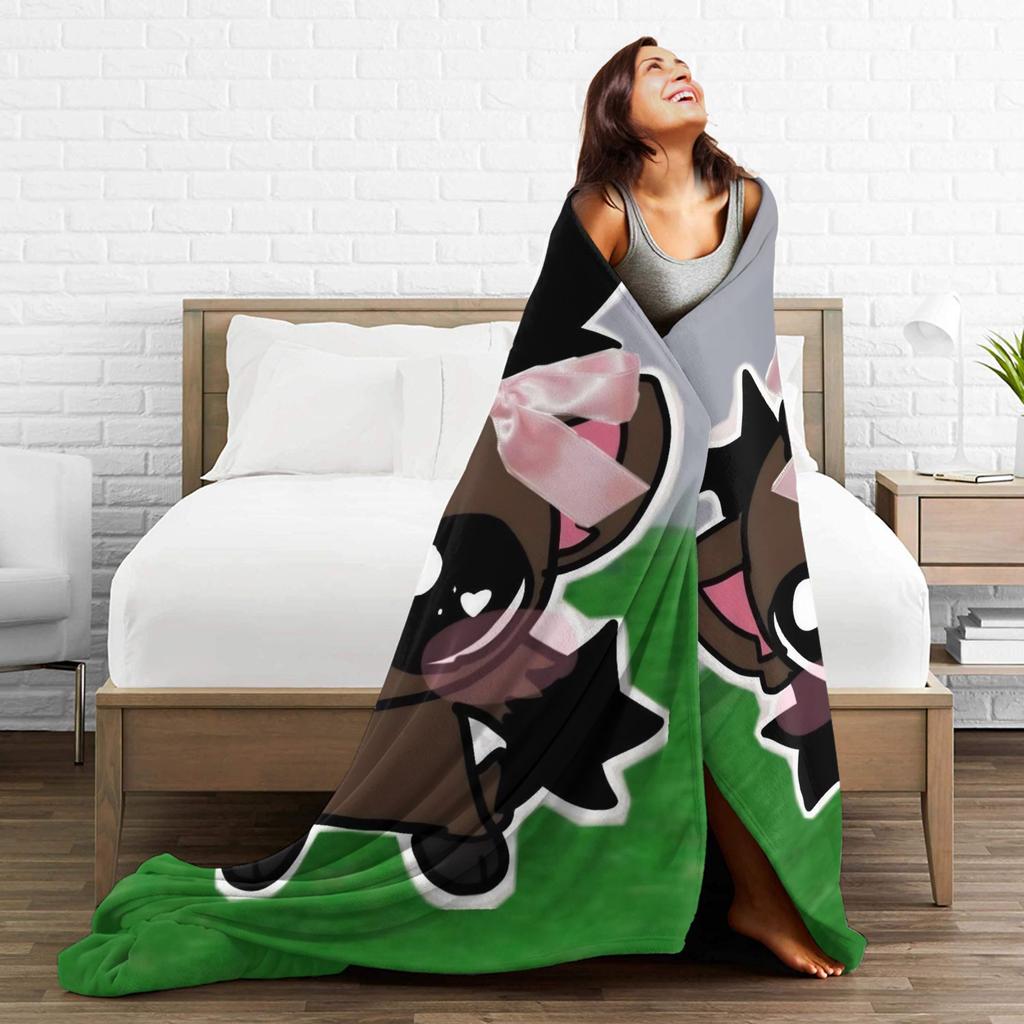9-9 Nights in the Forest Blankets Deer Game Flannel Funny Soft Throw Blanket for Home Textile Decor