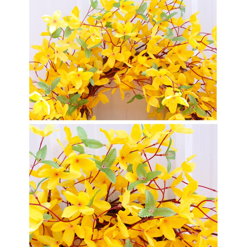 Artificial Wreath Decorative Spring Door Wreath Eye Catching Floral Wreath for Indoor Outdoor Wall Home Celebrations