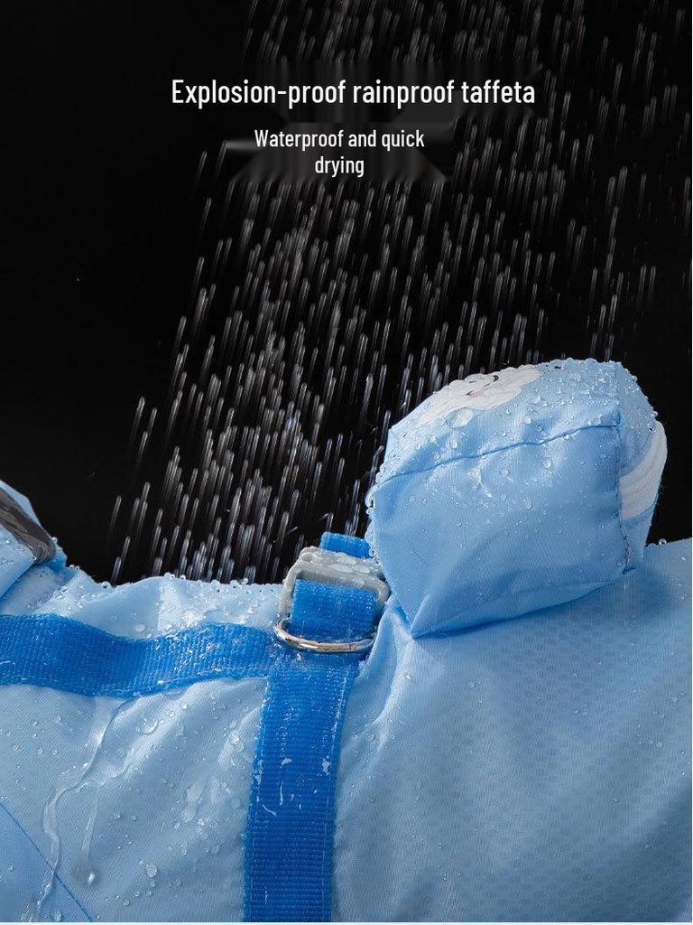 Waterproof Four-Legged Raincoat for Small Dogs - Full Coverage Pet Rainy Day Wear for Bichon, Teddy, and More.