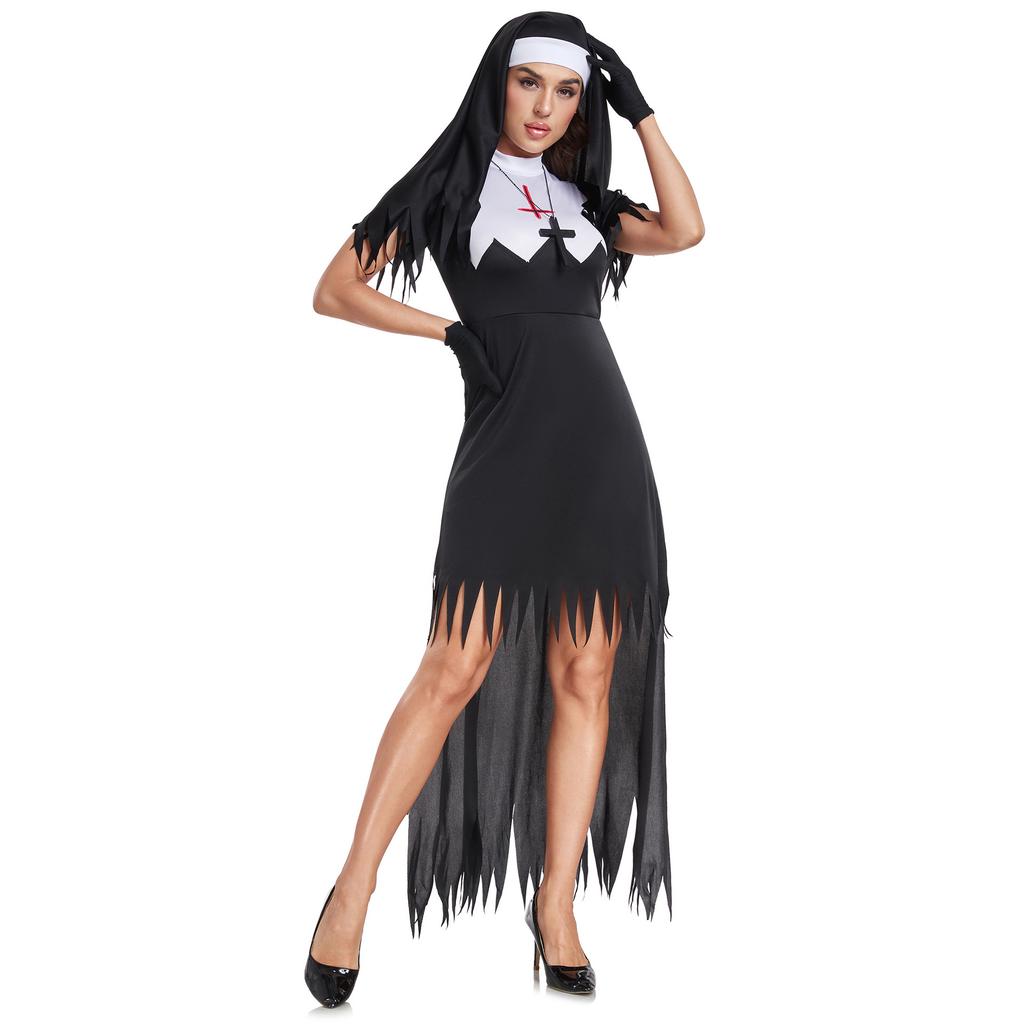 Evil vampire nun costumes cos costumes women's costumes, halloween costumes robes witch nun costumes