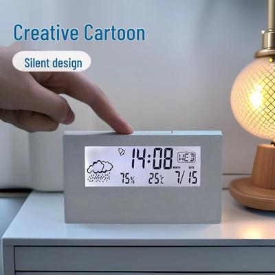 Cross-border Luminous Alarm Clock with Thermometer and Hygrometer - Weather Display for Students