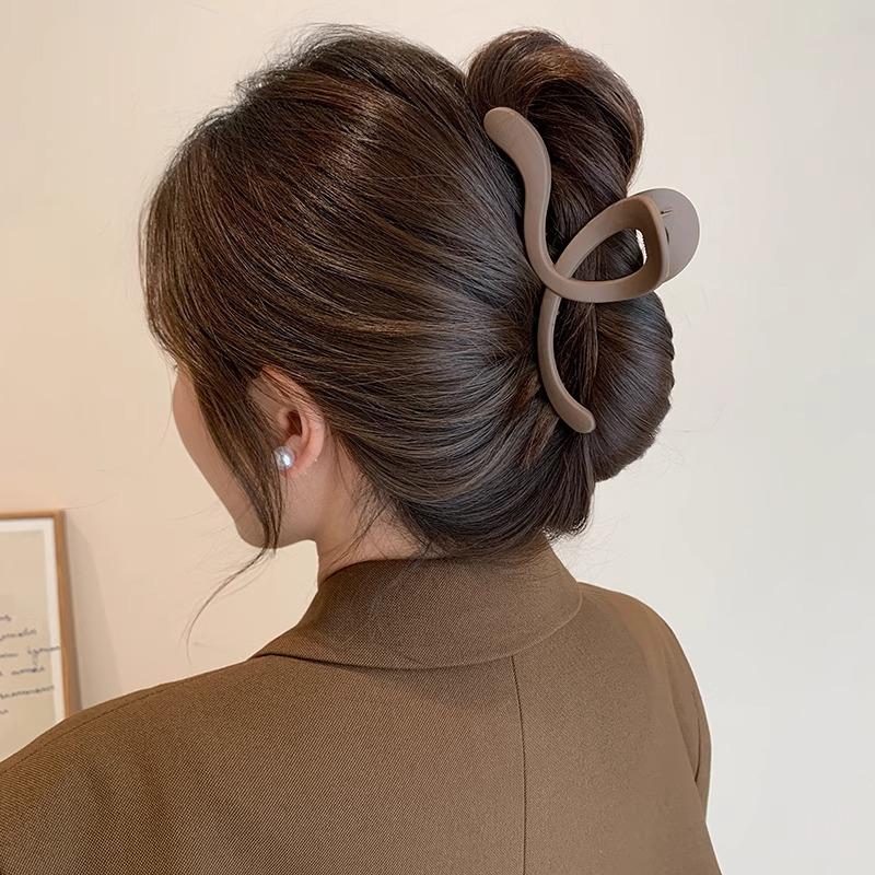 Massive schwarze matte große Haarklammern aus Acryl, Haarnadeln, Hai-Clip, Haarspange, Krabben-Haarspangen, Kopfbedeckung für Frauen, Haar-Accessoires