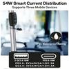 3 Port Car Chargers With Double QC3 0 18W And PD3 0 30W For RVs Truck Boat Easy Installation Dustproof Cover
